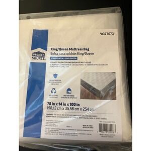 Project Source KingQueen Mattress Bag Moving Storage Cover 78x14x100 0377073 NEW